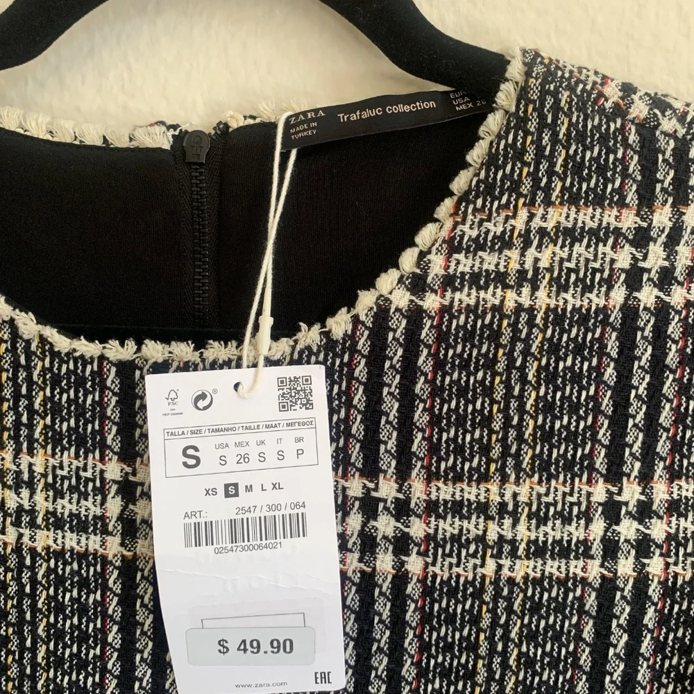 ZARA Plaid Shift Dress – NWT - Picture 4 of 8